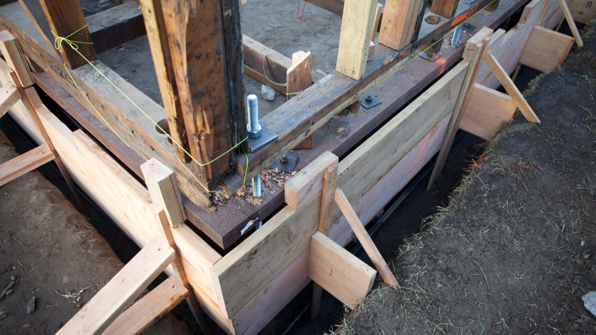 Bracing Foundation With Steel and Wood